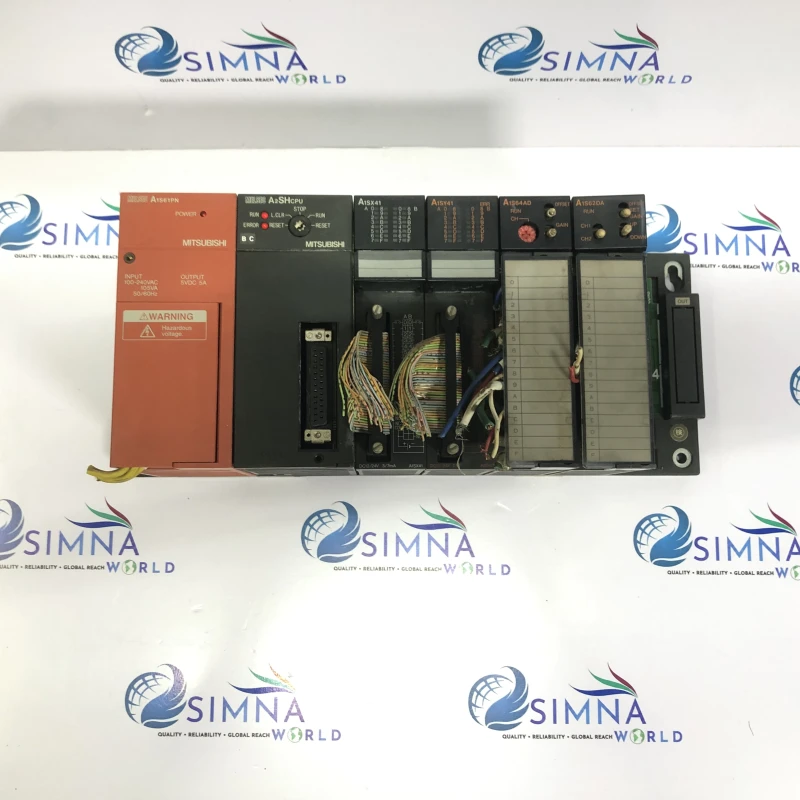 Mitsubishi MELSEC A Series PLC A2SHCPU Rack with A1S61PN Power Supply I/O Modules thumbnail 6